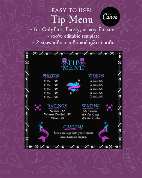 Onlyfans Menu Template Benefits