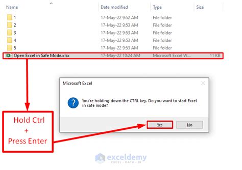 Open Excel File in Safe Mode