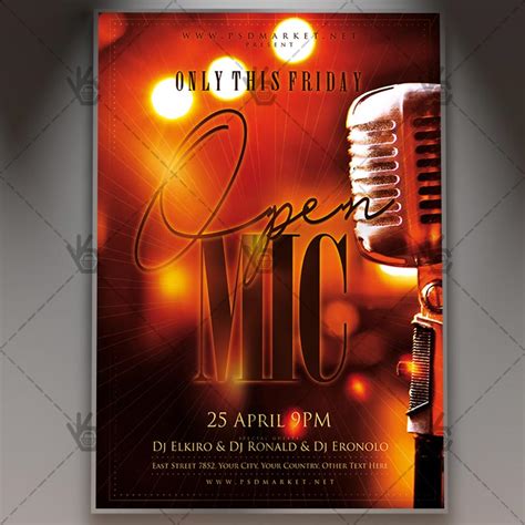 Open Mic Flyer Template PSD