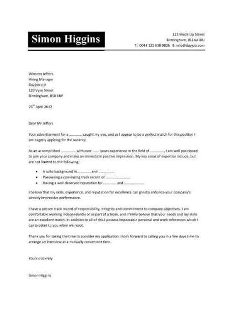 Open Office Cover Letter Examples