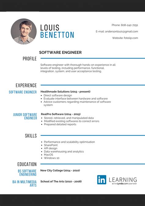 Open Office Resume Template 5