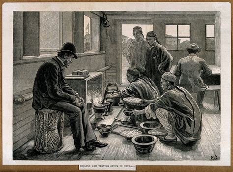 Opium trade illustration