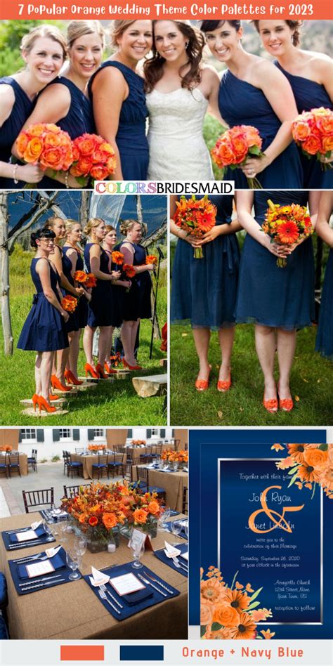 Orange and Navy Blue Combination