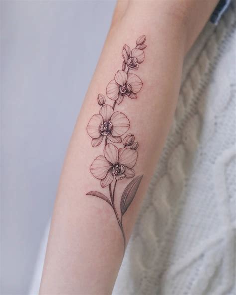 An orchid tattoo design