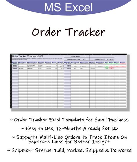 Order tracking template example 1