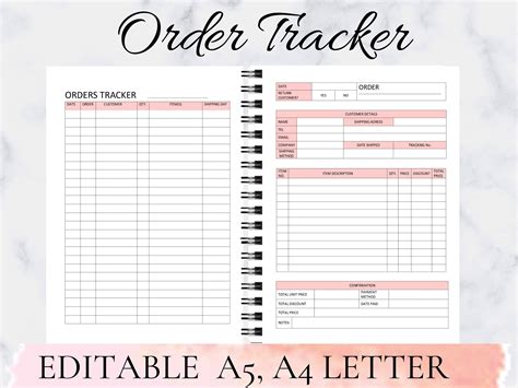 Order tracking template example 2