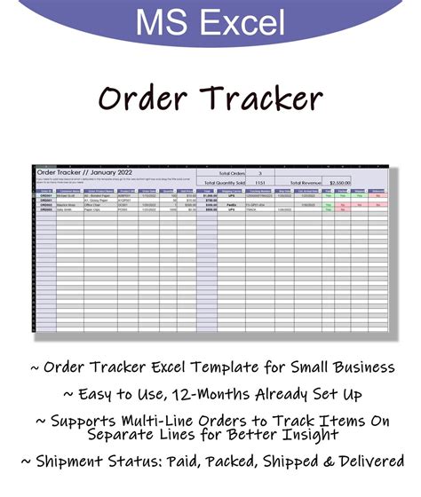 Order tracking template example 3