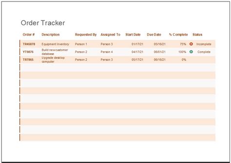 Key features of an effective order tracking excel template