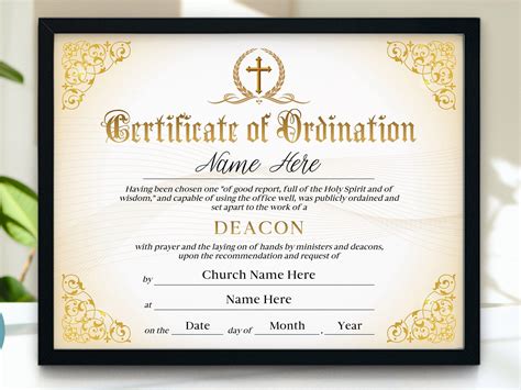 Ordination Certificate Template Example 6