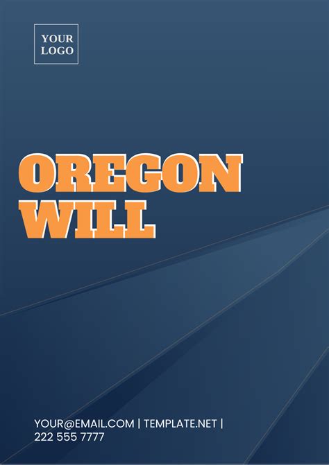 Oregon Will Template Download