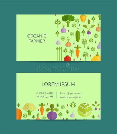 Organic farm business card template