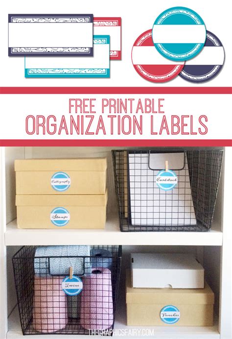 Organization and labeling with 2 x 3 printable labels