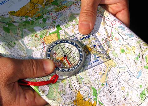 An orienteering compass