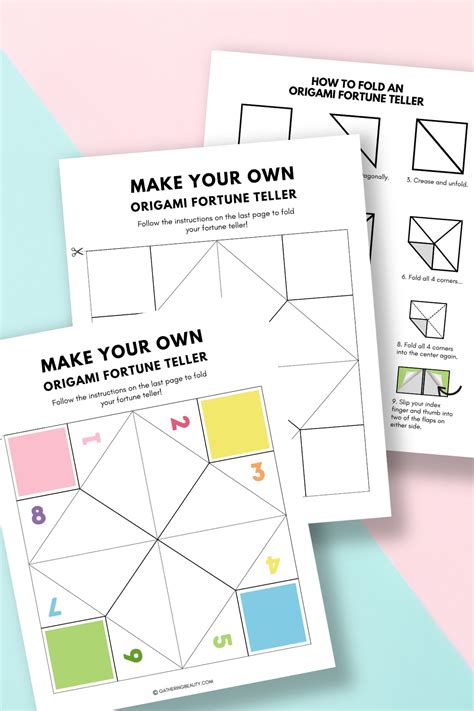 Origami Fortune Teller Printable PDF