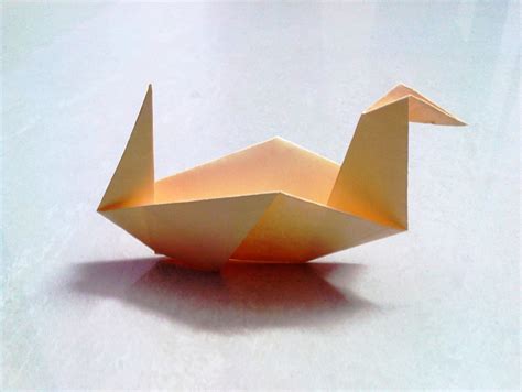 An origami paper duck