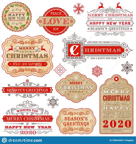 Ornate Christmas Label Template