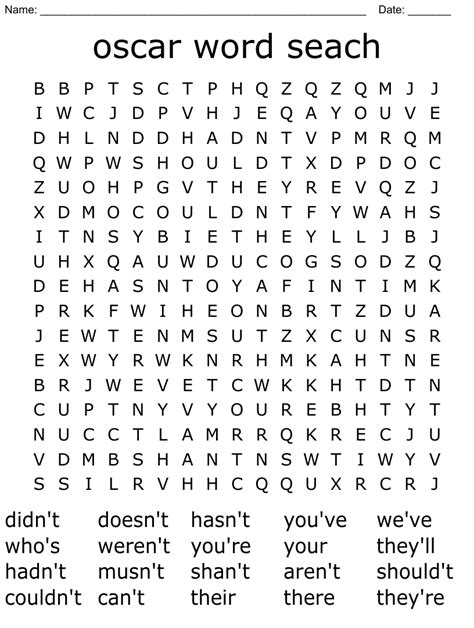 Oscar the Grouch Word Search