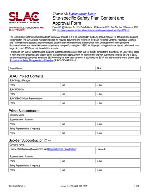 OSHA Safety Template