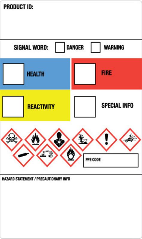 OSHA Secondary Container Label Template 10