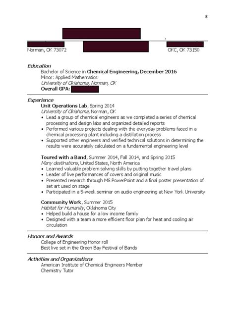 OSU ECS Resume Template 1