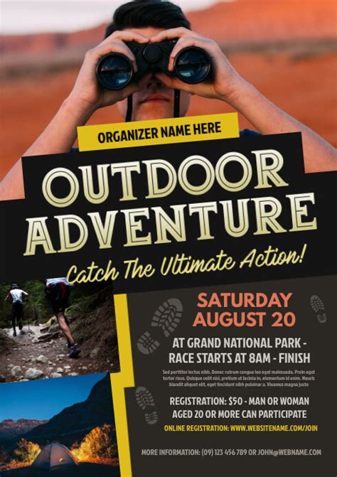 Outdoor adventure flyer template example