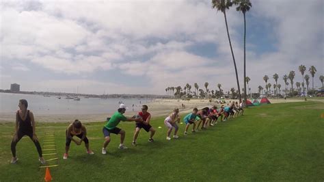 Outdoor fitness boot camp in San Diego, California