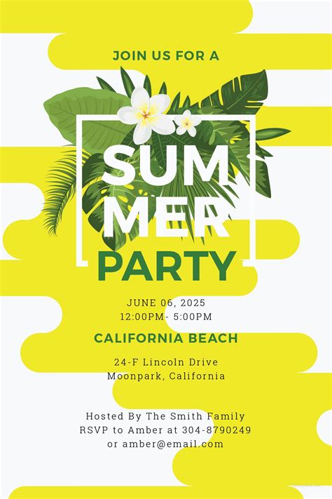 Outdoor Summer Party Invitation Template