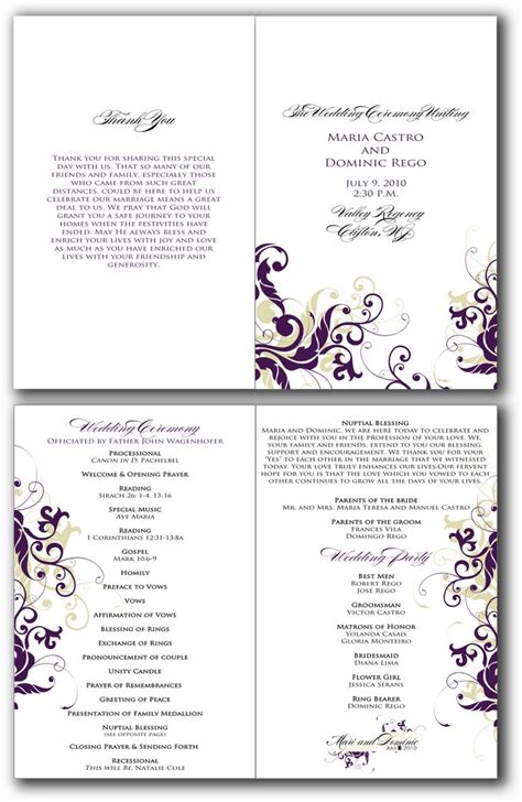 Outdoor Wedding Program Template in Word