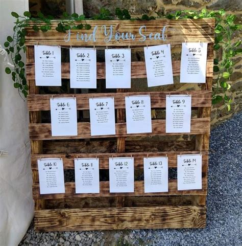 Outdoor Wedding Seating Chart