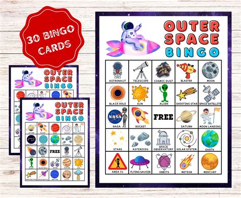 Outer Space Bingo Game