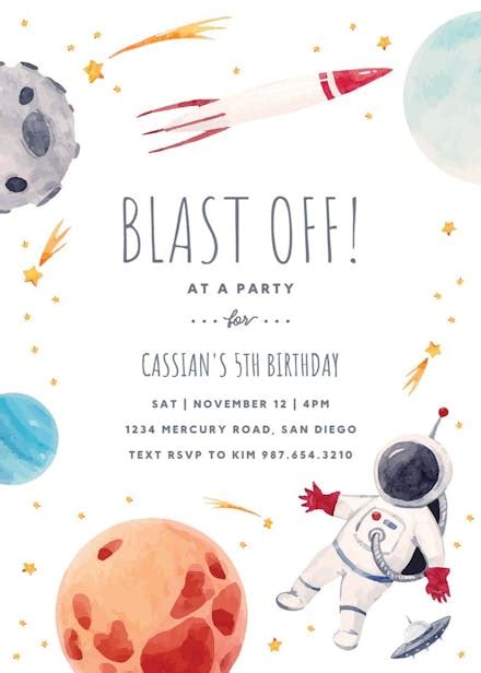 Outer Space Invitation Template