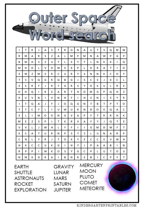 Outer Space Odyssey Word Search