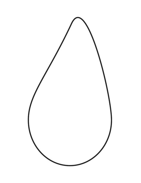 Outlined raindrop template