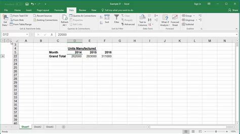 Outlining in Excel