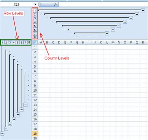 Outlining Rows in Excel