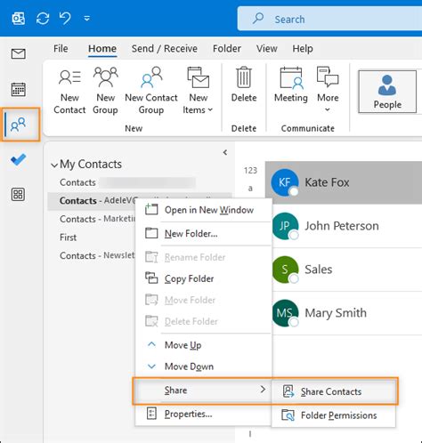 Outlook 365 Contacts