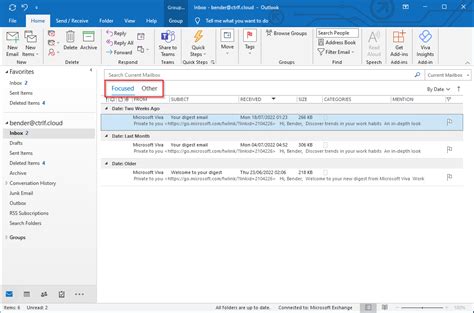 Outlook 365 Inbox