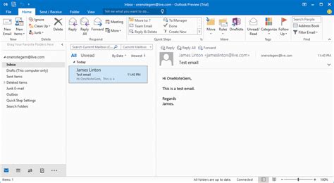 Outlook Email Template with Combo Fields