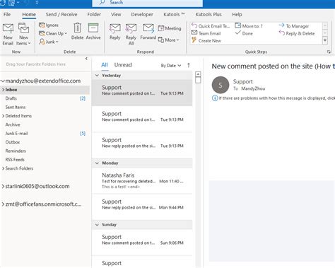 Outlook Email Template with Tables