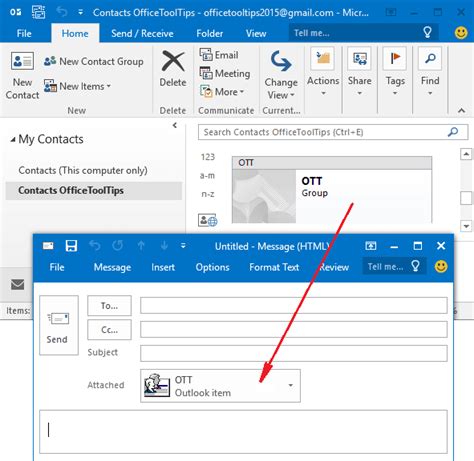 Outlook Group Export Options