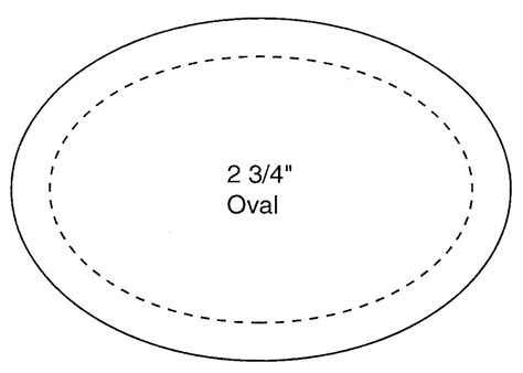 Oval template with a decorative border