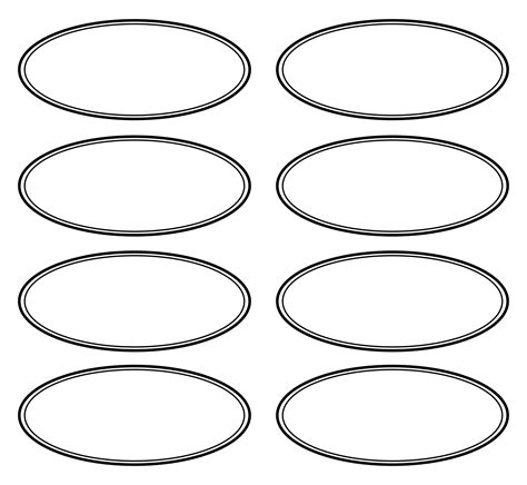 Oval template with a design element