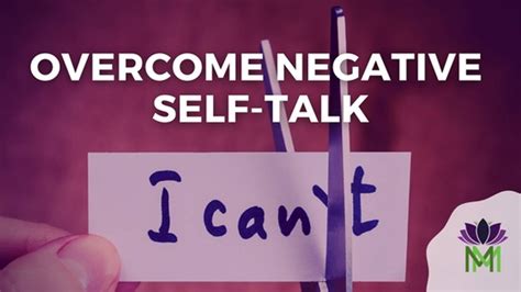 Overcome negative self-talk