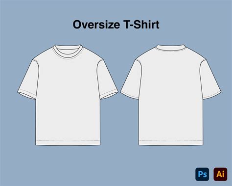 Oversized T-Shirt Template GIMP