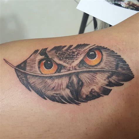 Owl Feather Tattoo