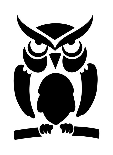 Owl Pumpkin Stencil Design 1