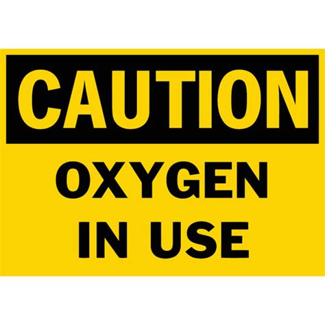 Simple Oxygen In Use Sign