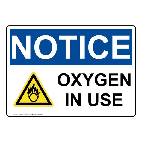 Oxygen in Use Sign Image 1