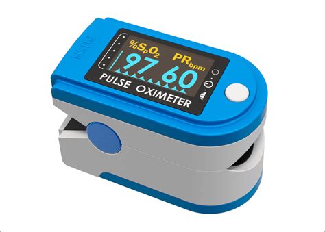 Nurse using a pulse oximeter to measure oxygen saturation