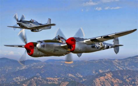 P-38 Lightning in flight